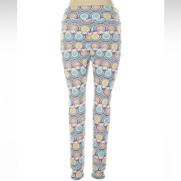 LuLaRoe TC Tall Curvy Nesting Doll Matryoshka Plus Size Leggings Pastel Size 1X - Picture 2 of 6